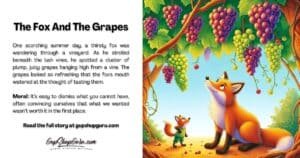 The Fox and the Grapes | Best Moral Story for Kids