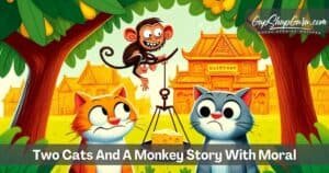 Two Cats And A Monkey Story With Moral For Kids