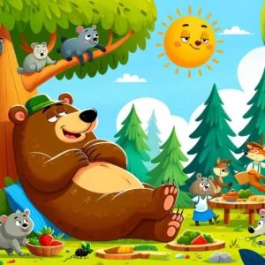 10 Short Funny Stories For Kids To Read 6 The Lazy Bear Funny Story For The Kids To Read