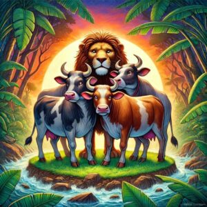 The Lion and The Cows Story - Bedtime Stories For Kids