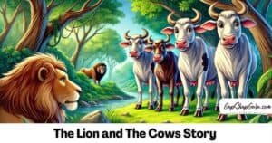 The Lion and The Cows Story With Moral