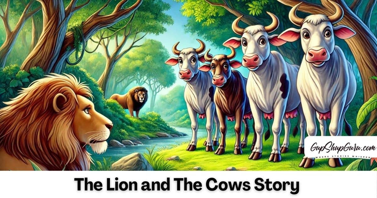 The Lion and The Cows Story - Bedtime Stories For Kids