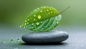 Leonardo Phoenix 10 A single perfectly formed leaf glistening 2